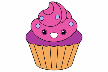cupcake with pink icing