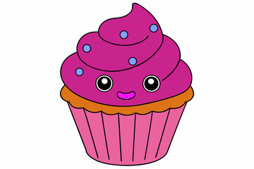 cupcake with pink icing