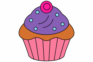 cupcake with pink icing