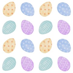 Easter eggs pattern, eggs pattern, watercolor eggs pattern, easter pattern, seamless pattern, easter design, kitchen, kids, wallpaper, easter holiday