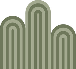 동아시아 스타일 단순한 산 아이콘