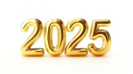 Gold  Numbers 2025 New Year	
