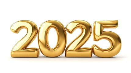Gold  Numbers 2025 New Year	
