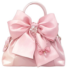 PNG Coquette hand bag illustration accessories accessory.