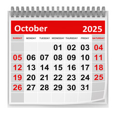 Calendar - October 2025