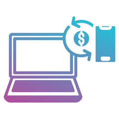 digital payment icon element for design
