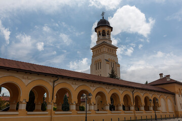 Romania Alba Iulia city view on a cloudy summer day