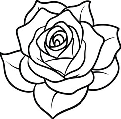 Flower line art design 