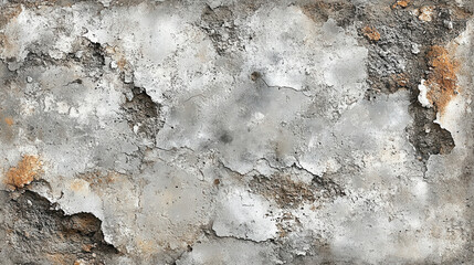 textured concrete wall with weathered appearance, featuring soft grey tones and patches of roughness. surface displays mix of light and dark shades, creating rustic feel