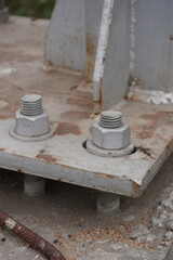 Nut and bolts holding giant pillar