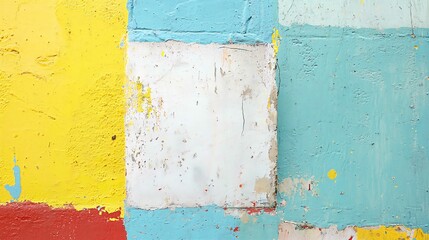 Weathered Grunge Texture of Aged Wooden Wall with Peeling Paint and Rusty Metal Pattern