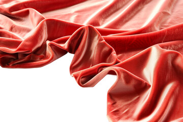 Sumptuous velvet fabric for luxurious fashion and home decor isolated on transparent background