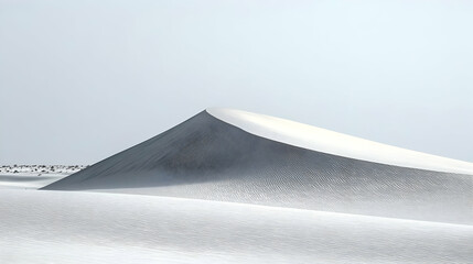 White Sand Dune Minimalist Landscape Illustration