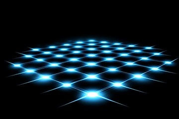 Bright Blue Light Patterns on a Dark Background Creating a Stunning Visual Effect for Abstract Art and Design Projects, Ideal for Digital Media and Advertisements