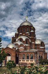Fototapeta premium Joy of all who sorrow church, years of construction 1898 — 1906. Island-city Sviyazhsk, Russia