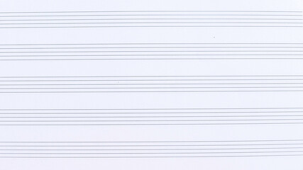 sheet of musical notebook in a line for writing notes.