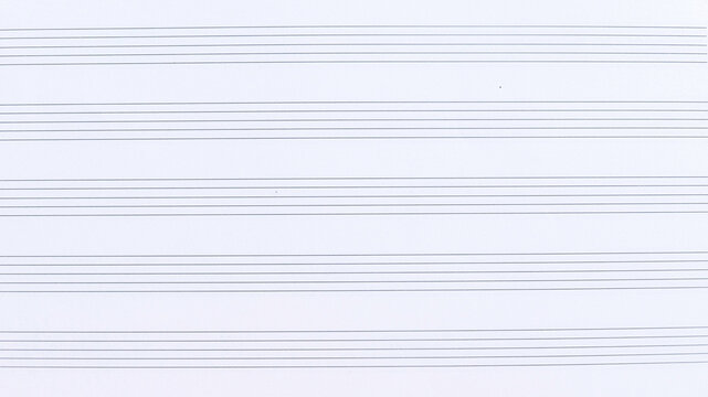 sheet of musical notebook in a line for writing notes.