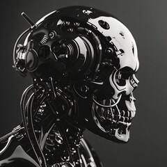 Obraz premium robotic human droid. futuristic ammour. robot. technology in future.