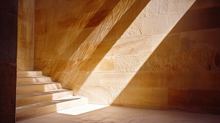 Luxurious Wooden Staircase Interior Design in Empty Modern Home