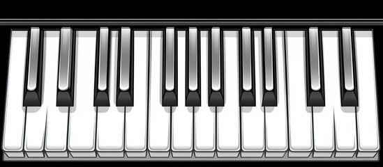 Simple illustration of piano keys.