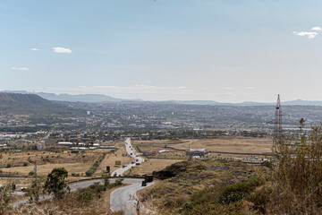Aerial view of the Addis Ababa, the capital city of Ethiopia
