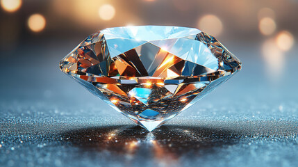 Intricate diamond texture design with sparkling facets and reflections, showcasing brilliance and elegance in captivating display of light and color