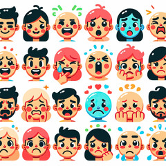 set of cartoon faces