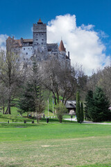Romania Bran Castle on a cloudy summer day