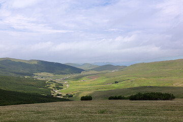 Fototapeta premium Romania Busiegi Mountains on a cloudy summer day