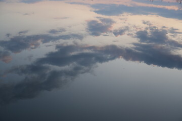 time clouds over the sea