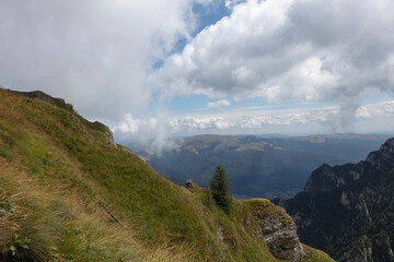 Fototapeta premium Romania Busiegi Mountains on a cloudy summer day