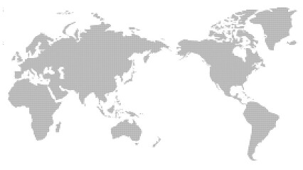 Dotted halftone world map dot global. Continents of the entire globe. Vector