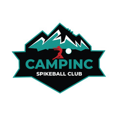 camping  club vector logo design
