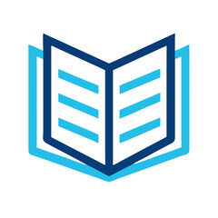 Open Book Logo Vector Design.