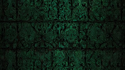 gothic seamless green wallpaper Generative AI