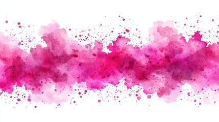 Vibrant Pink Watercolor Splash with Soft Textures and Dynamic Flow