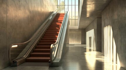 Obraz premium Escalator Elevator stair lift background