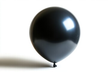 Black Balloon on White Background, Simple and Elegant Design