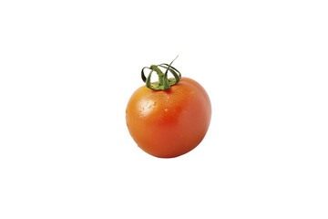 Whole Tomato with Fresh Texture Isolated on Transparent Background