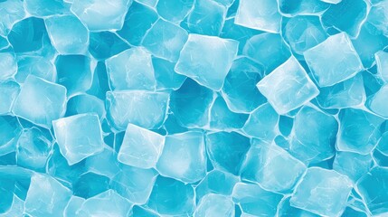 Blue Ice Cubes Background Texture for Refreshing Design Projects