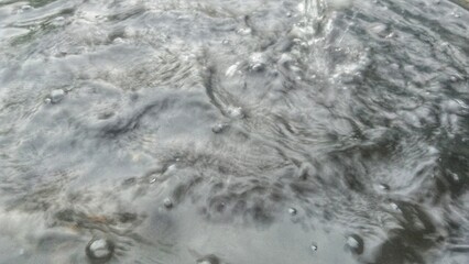 water flowing into the rain