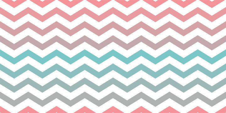 Color zig zag pattern seamless texture isolated on white
