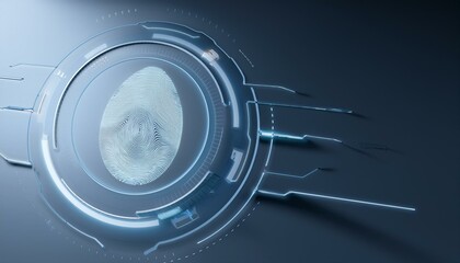 Consumer future and technology concepts: Biometric security system, futuristic retina scan interface.
