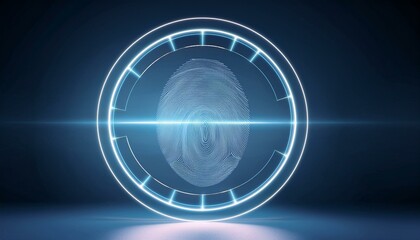 Consumer future and technology concepts: Biometric security system, futuristic retina scan interface.