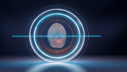 Consumer future and technology concepts: Biometric security system, futuristic retina scan interface.