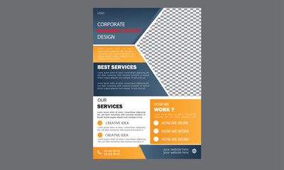 corporate minimal business flyer design template 