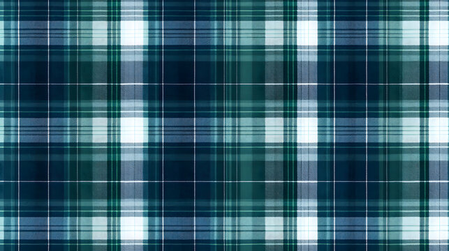 Deep green and navy blue plaid pattern, traditional yet stylish design