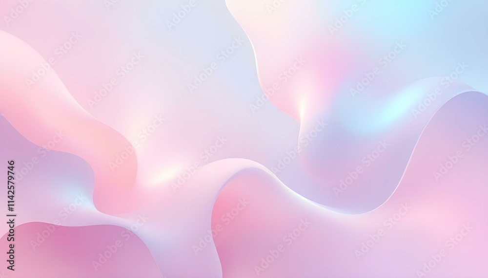 Poster abstract rainbow holographic background with wavy swirls. pink and purple pastel color flow, gradien