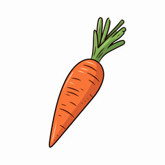 Carrot Healthy Organic Food Icon for Health-conscious Individuals. Flat and Isolated Image