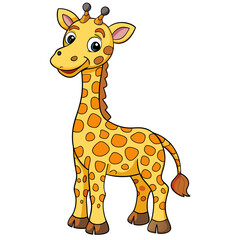 Obraz premium giraffe cartoon isolated on white